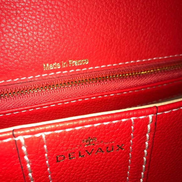 Authentic DELVAUX Brillant MM S Rodéo Surpiqué Con - Picture 5 of 8